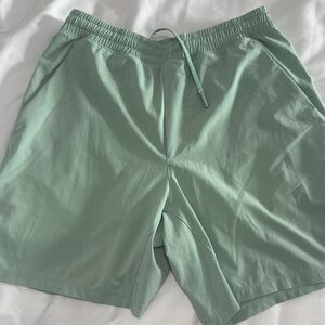 Light Sage Green Athletic Pacebreaker Lined Shorts